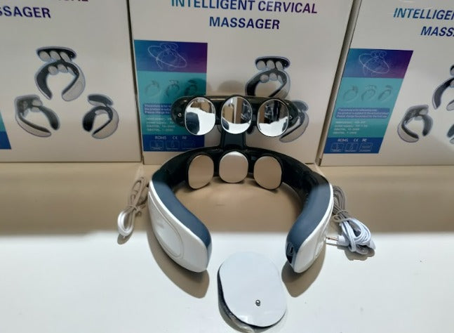 Masajeador térmico de columna cervical con 6 cabezales de masaje