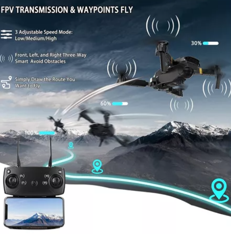 Dron W8 Pro Max con doble cámara - detalle
