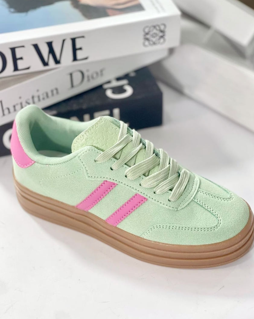 Calzado deportivo R213 verde filo rosa 37