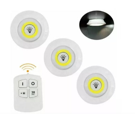 Pack 3 Luces LED Inalámbricas con Mando