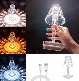 Lámpara de cristal recargable