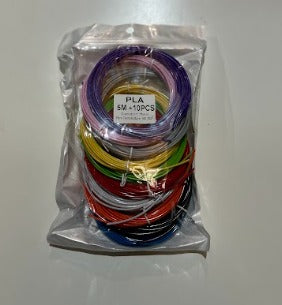 Pack de 10 filamentos PLA de color de 1,75 mm