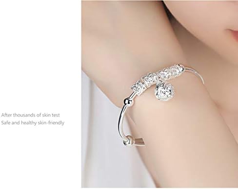 Pulsera chapada en plata con abalorios