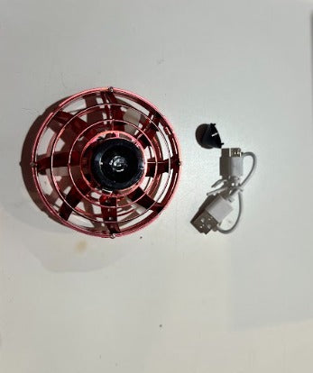 Mini OVNI con Luz Spinner con carga USB-Rojo