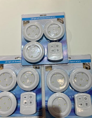 Pack 3 Luces LED Inalámbricas con Mando