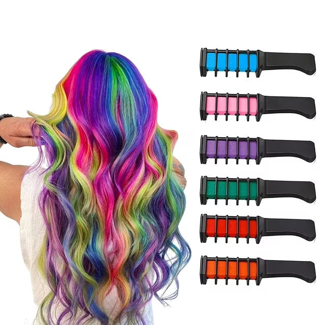 Tinte para el cabello lavable 6 colores