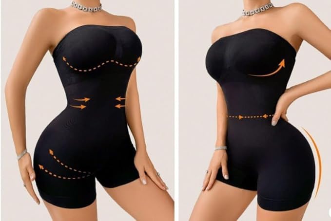 Faja moldeadora sin tirantes con control de abdomen negro M/L