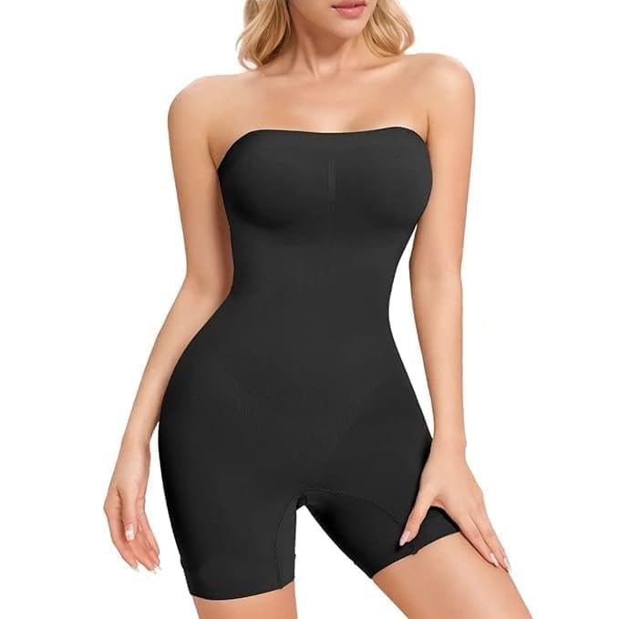 Faja moldeadora sin tirantes con control de abdomen negro M/L