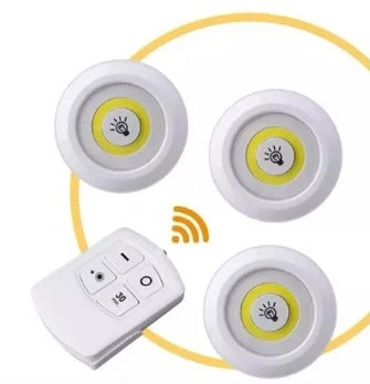 Pack 3 Luces LED Inalámbricas con Mando