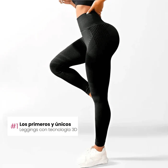 Leggings Push Up anticelulitis 3D negro ( talla M = M/L )