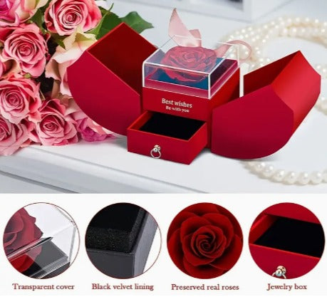 Caja Regalo con Rosa Preservada