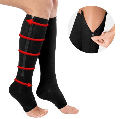 Media de Compresion 2pcs Negro