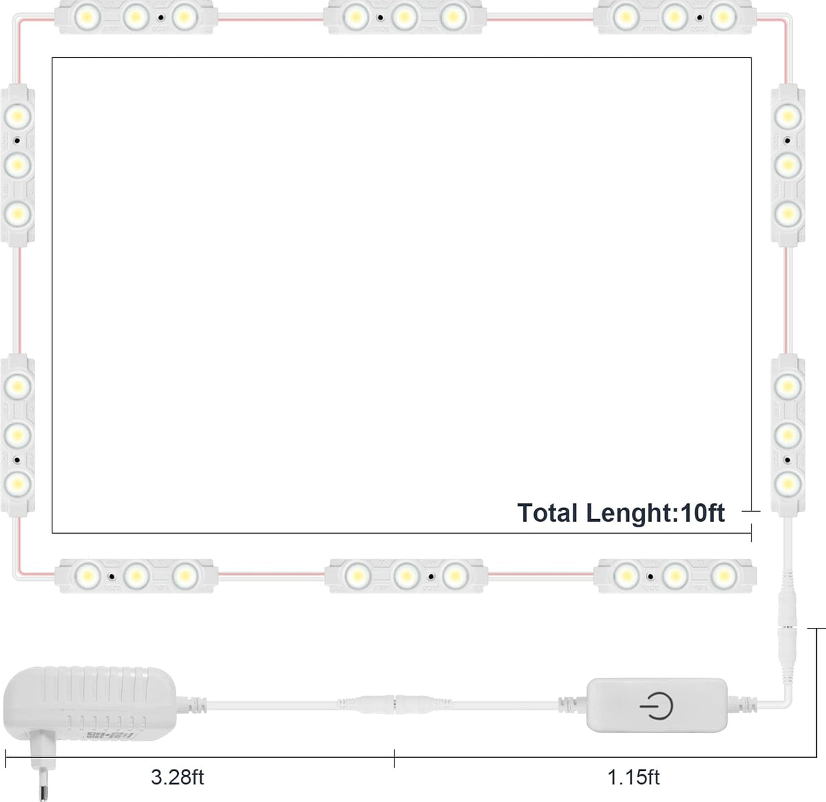 Luces LED de espejo 14 modulos