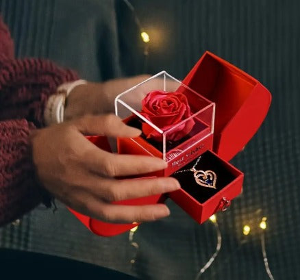 Caja Regalo con Rosa Preservada