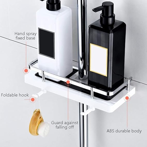 Estante de almacenamiento multifunción de baño sin perforaciones