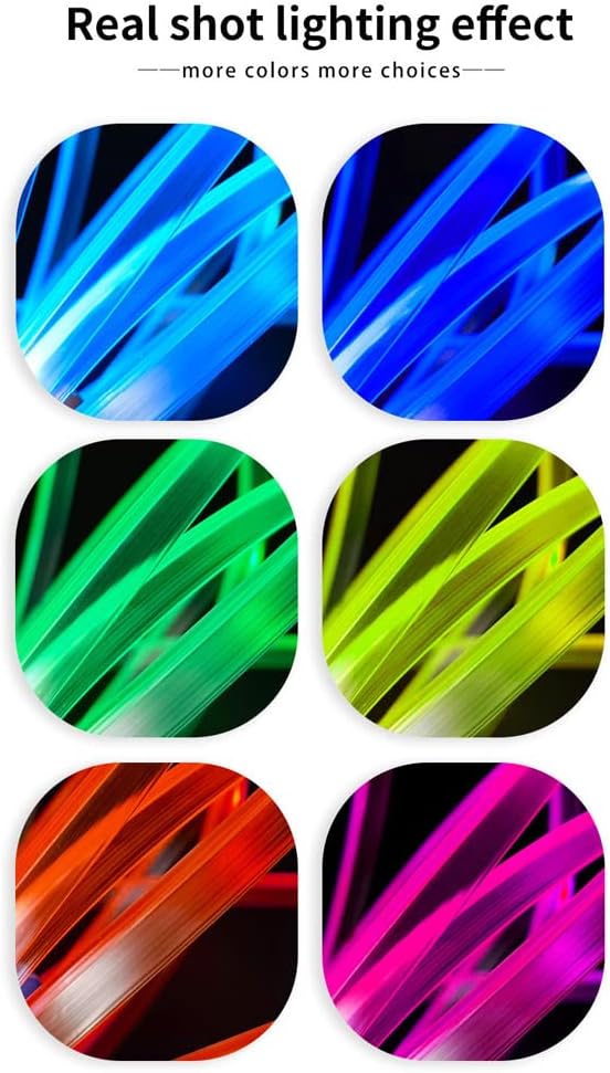 Tira de luz ambiente multifuncional 7 colores RGB para coches