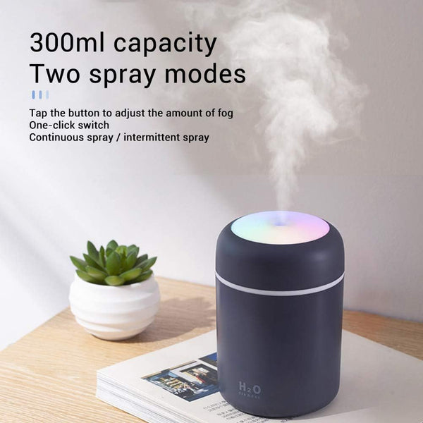 Humidificador con Luz LED – Negro