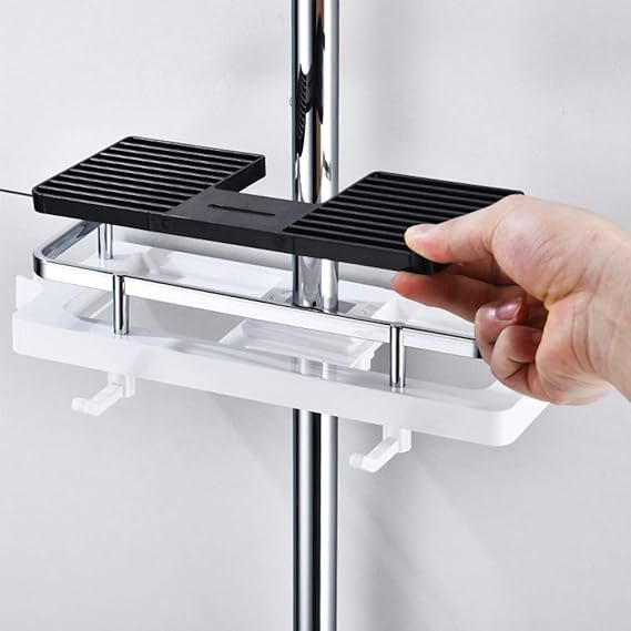 Estante de almacenamiento multifunción de baño sin perforaciones
