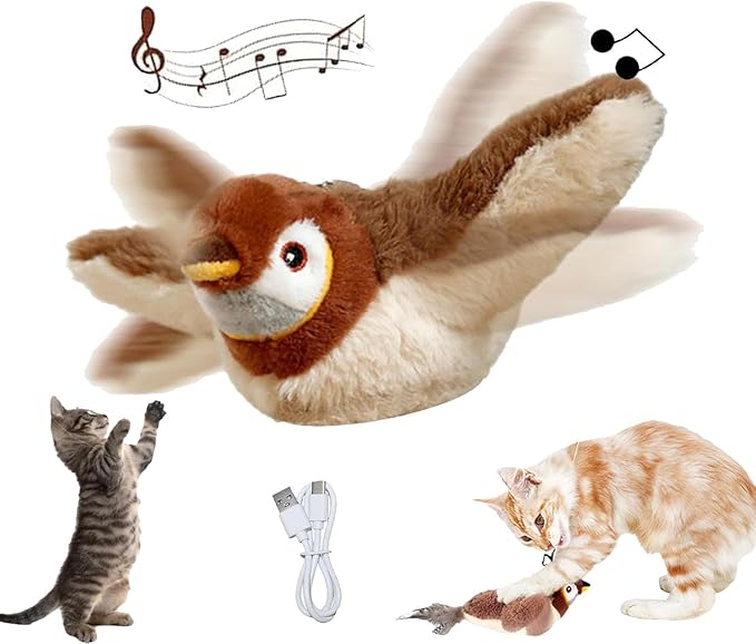 Juguete para gatos pajaro volador