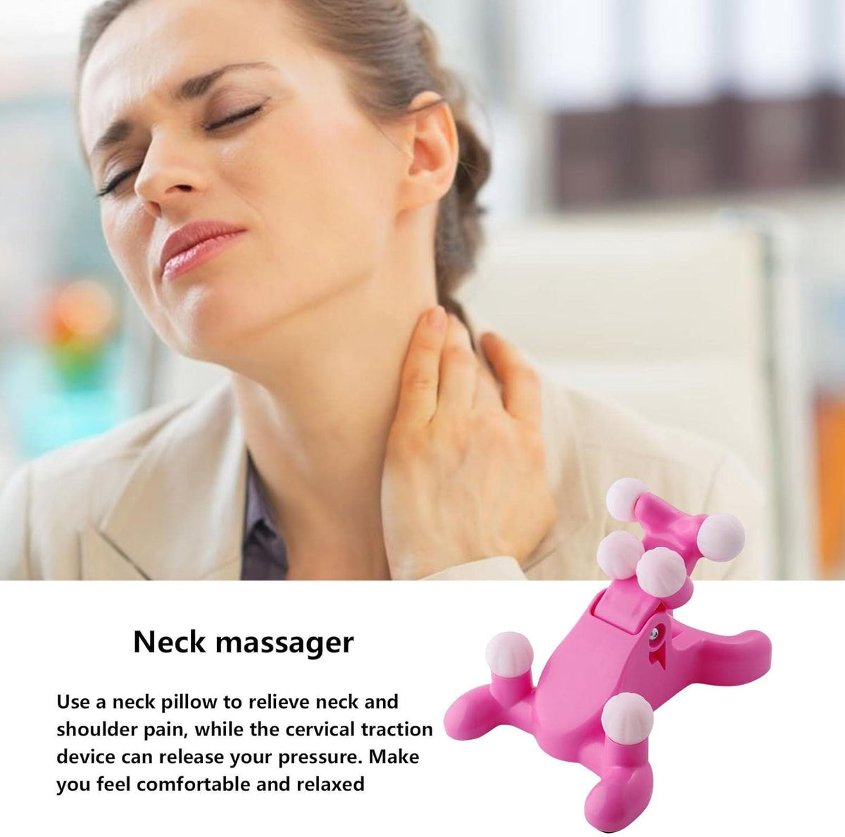 Masajeador para cuello con 6 puntos activación para simular dedos