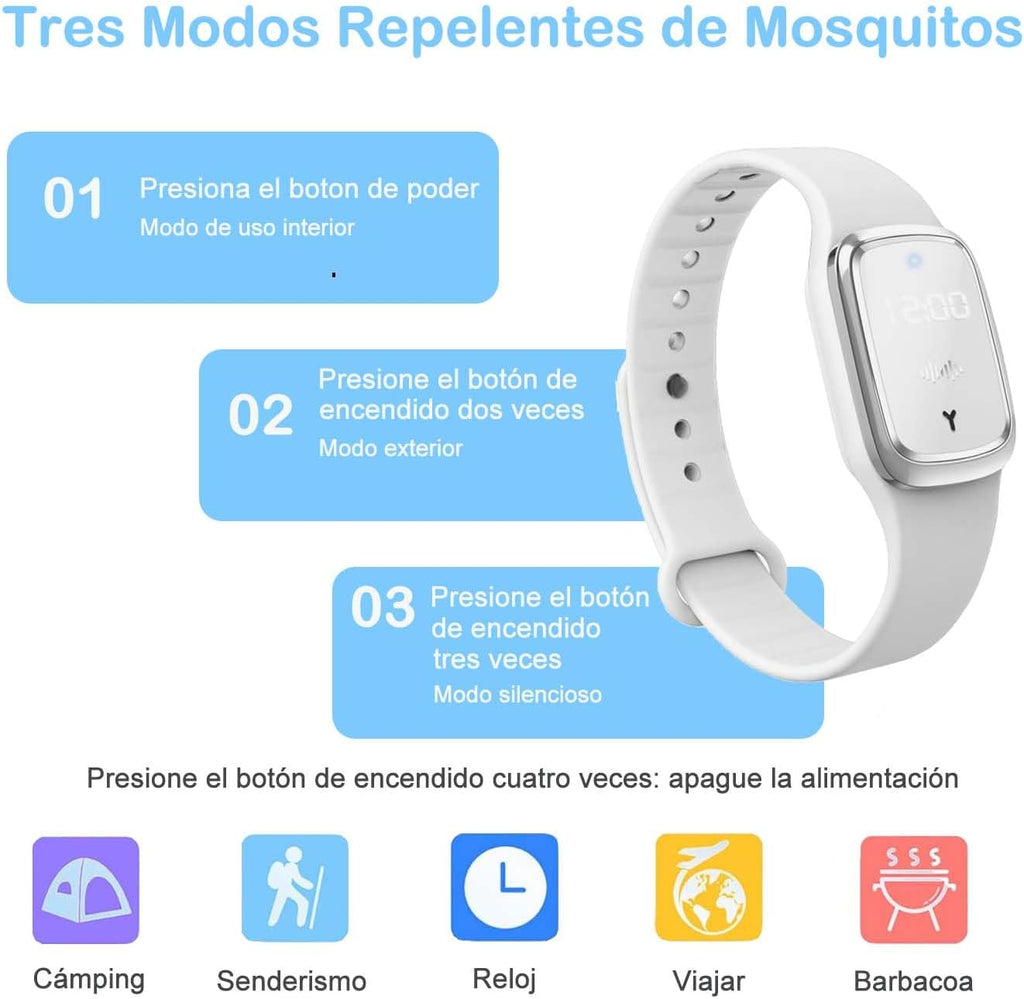 Pulseras Repelente de Mosquitos Ultrasónico