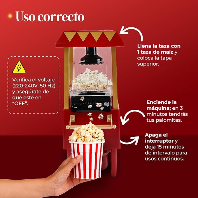 Máquina de palomitas vintage