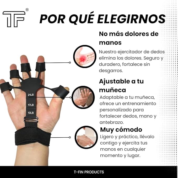 Entrenador de ejercicios para dedos 1und