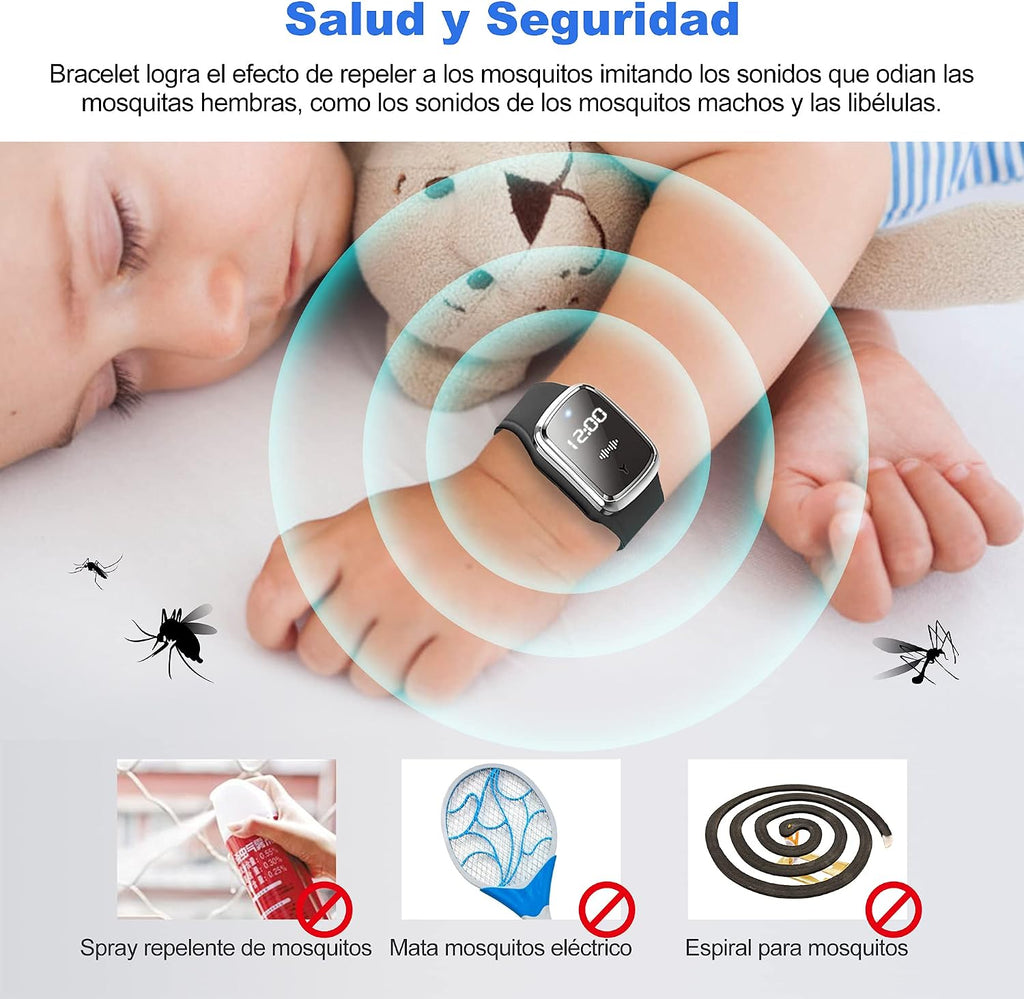 Pulseras Repelente de Mosquitos Ultrasónico