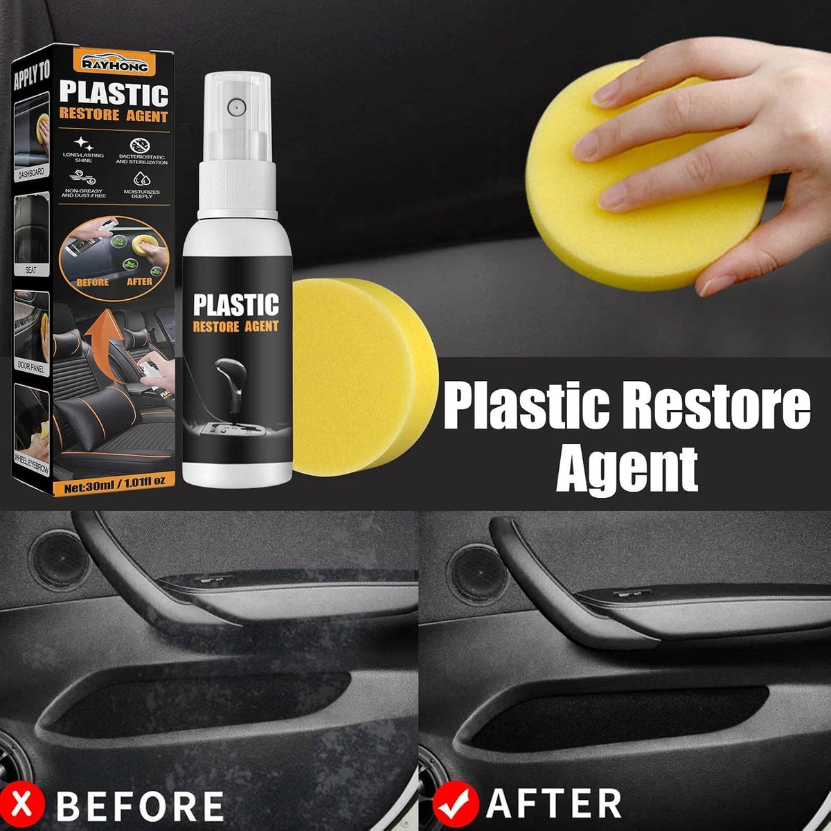 Restaurador de Plásticos y Molduras para Coche
