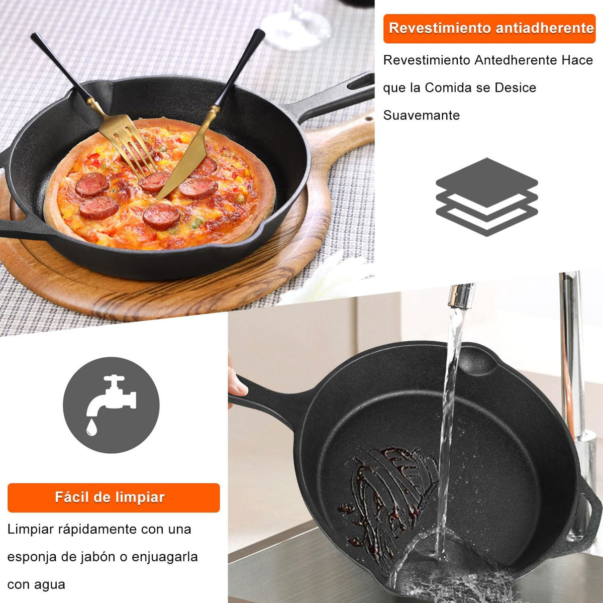 Juego de sartenes antiadherentes (5 piezas)