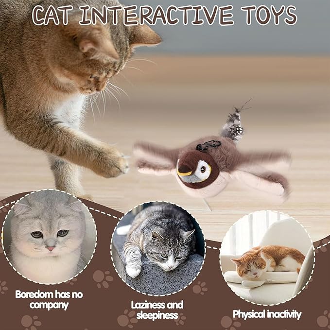 Juguete para gatos pajaro volador