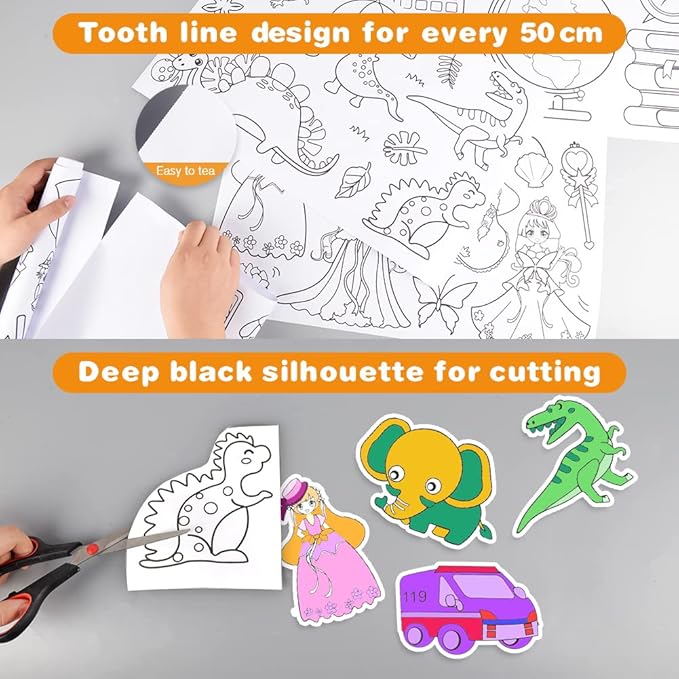 Pack de 2 rollos de dibujo para niños