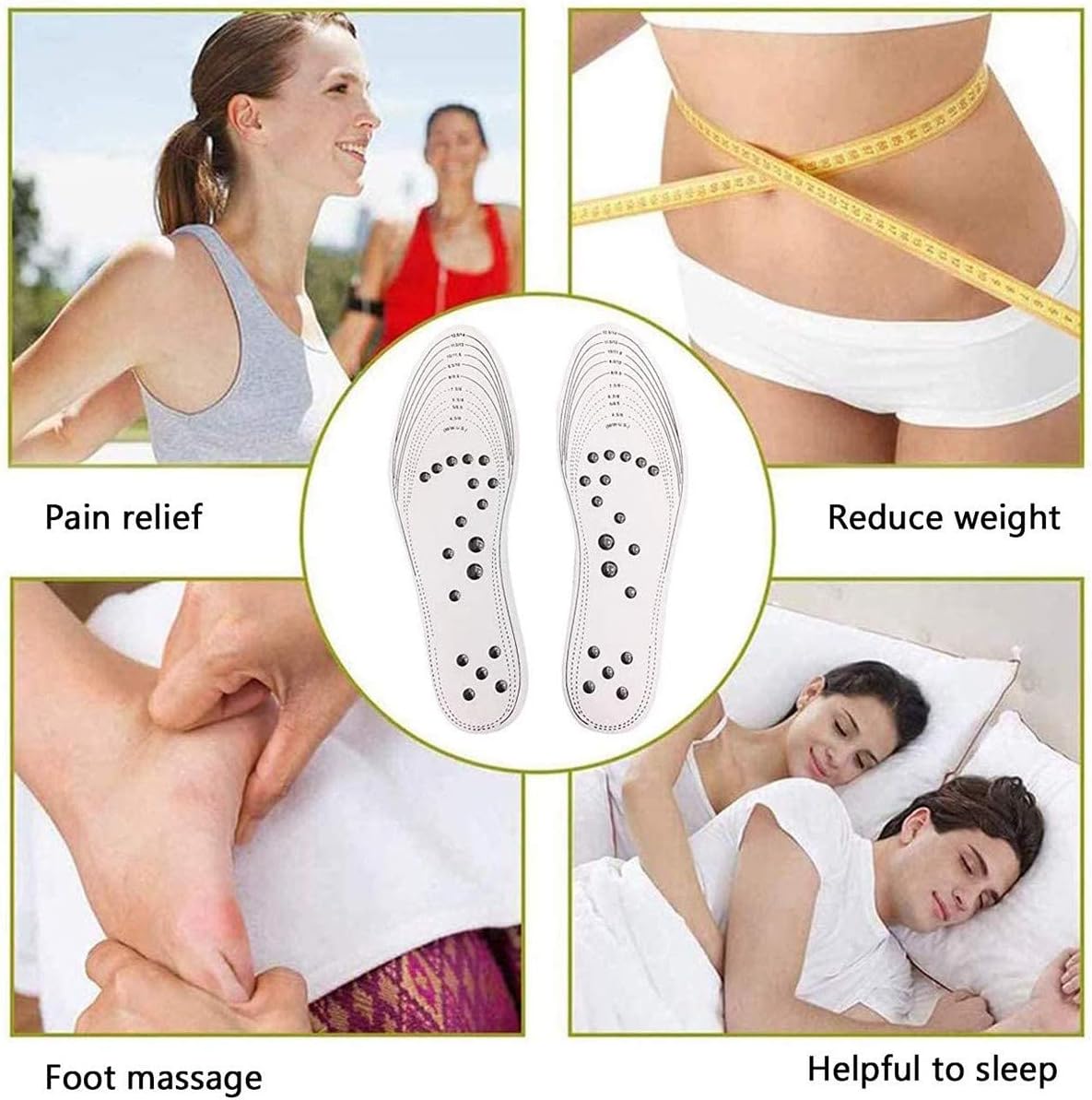 Plantillas de masaje magnético de acupresión unisex