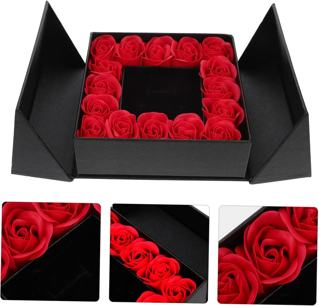 Caja Regalo con 16 Rosas Artificiales