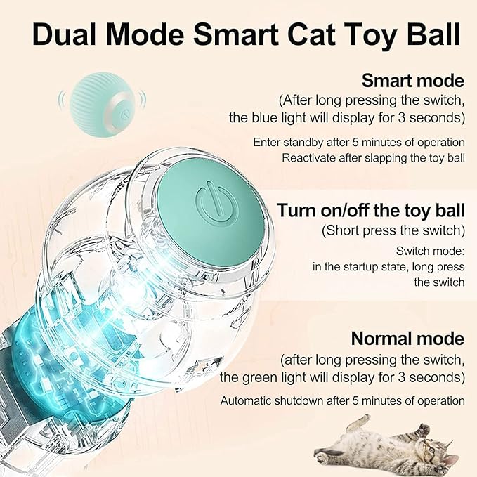 Bola de juguete interactivo para gatos azul