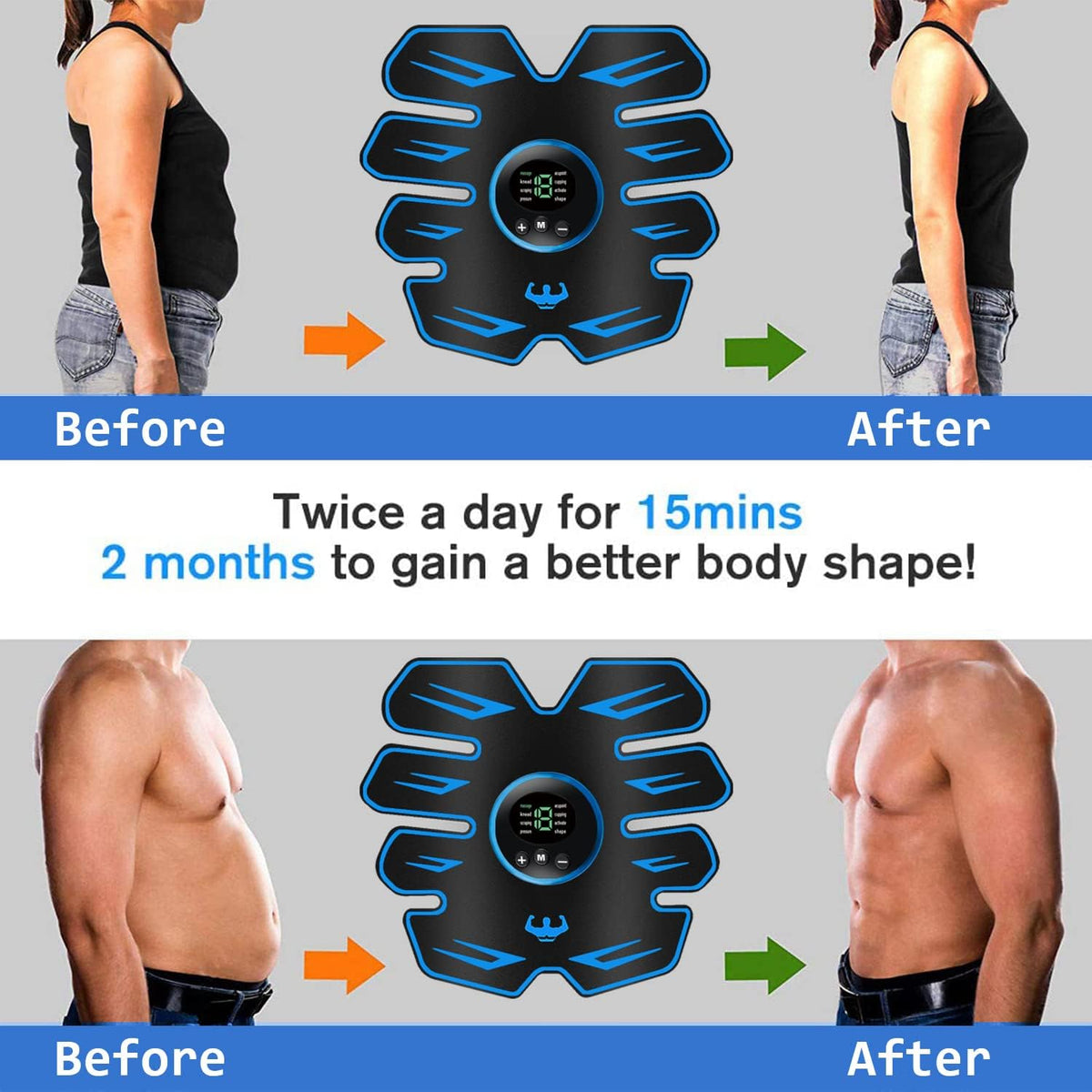 Estimulador muscular para entrenamiento de abdominales