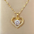 Collar Corazón con Brillante