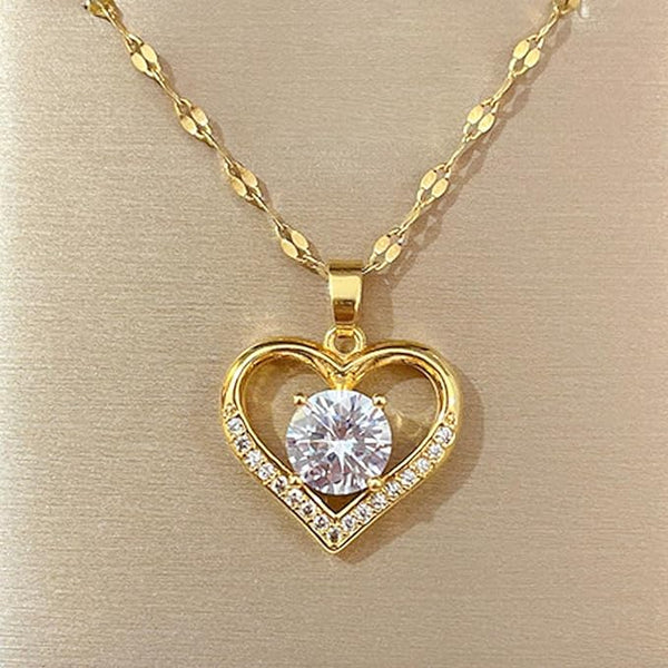 Collar Corazón con Brillante