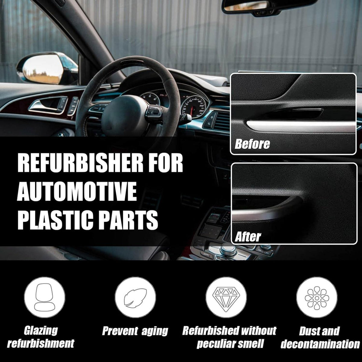 Restaurador de Plásticos y Molduras para Coche