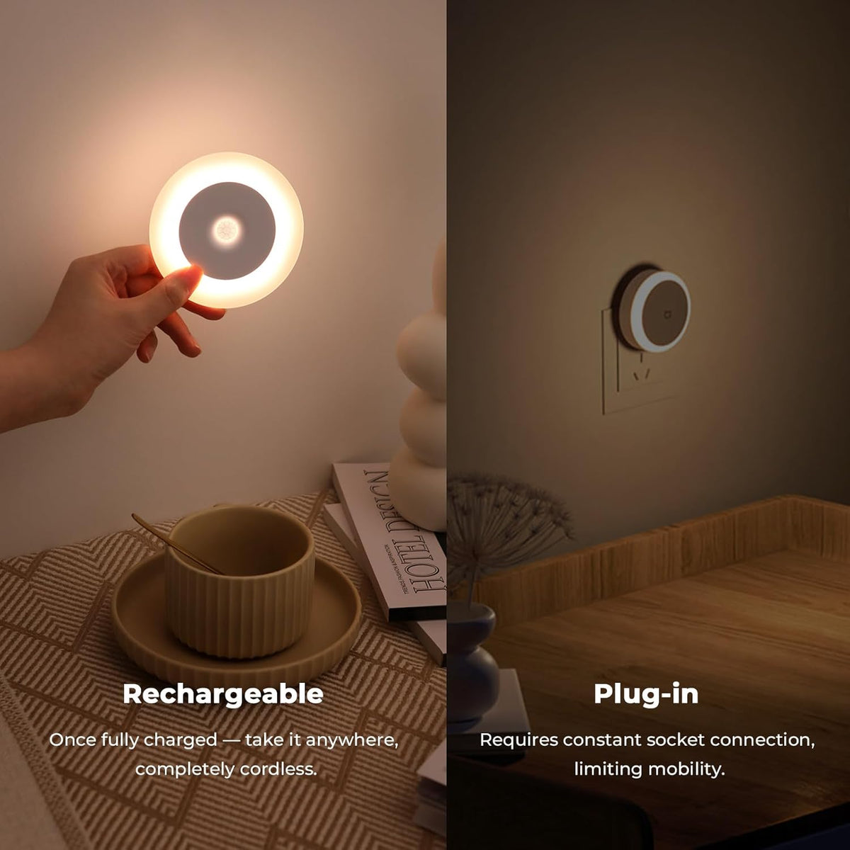 Luz nocturna LED con detector de movimiento