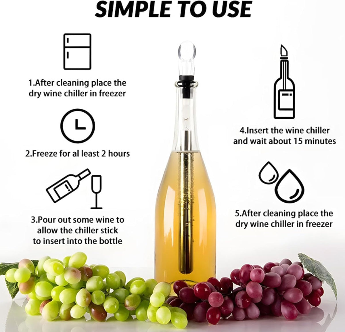 Enfriador de Vino de Acero Inoxidable
