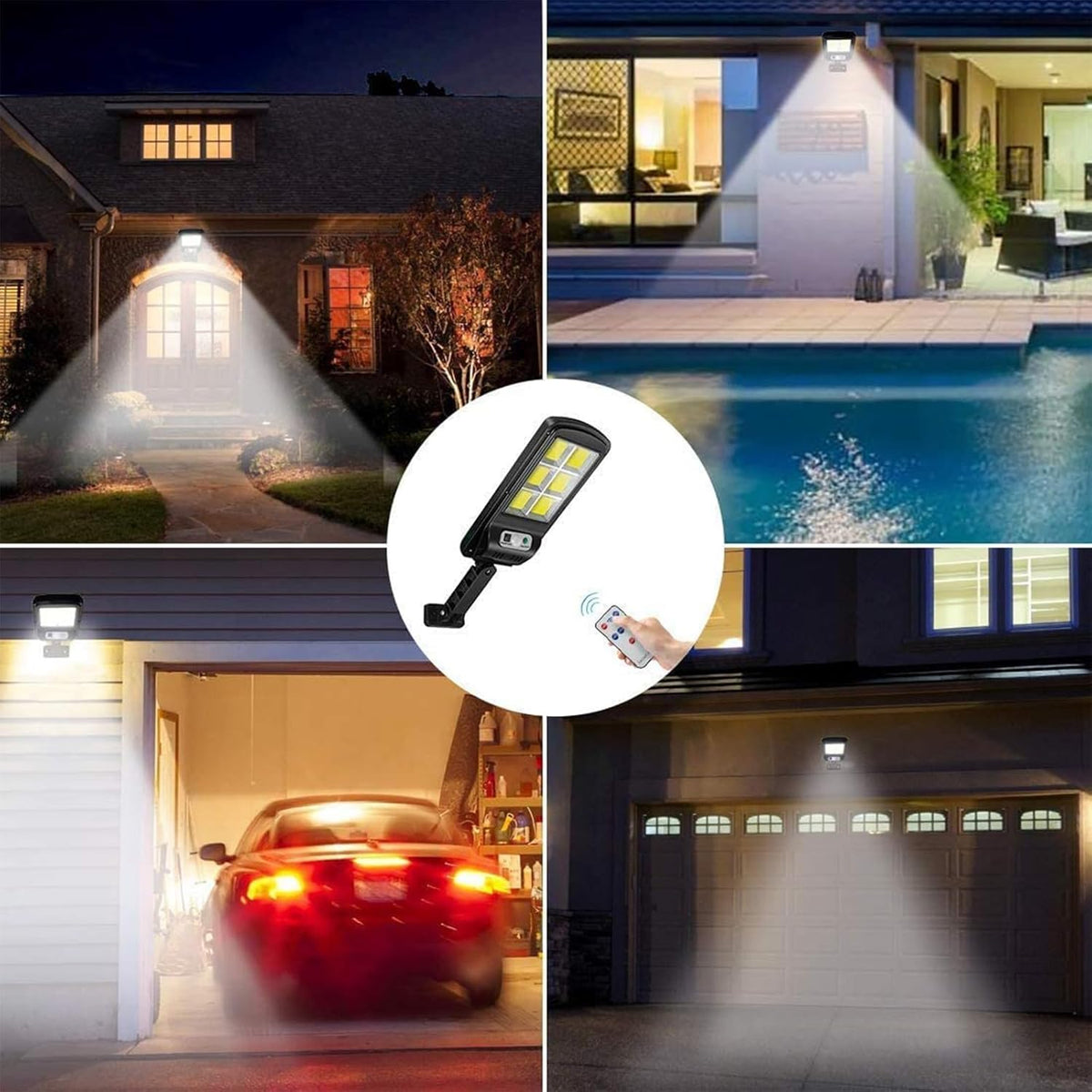 Luz solar LED con mando y sensor de movimiento FA-120B