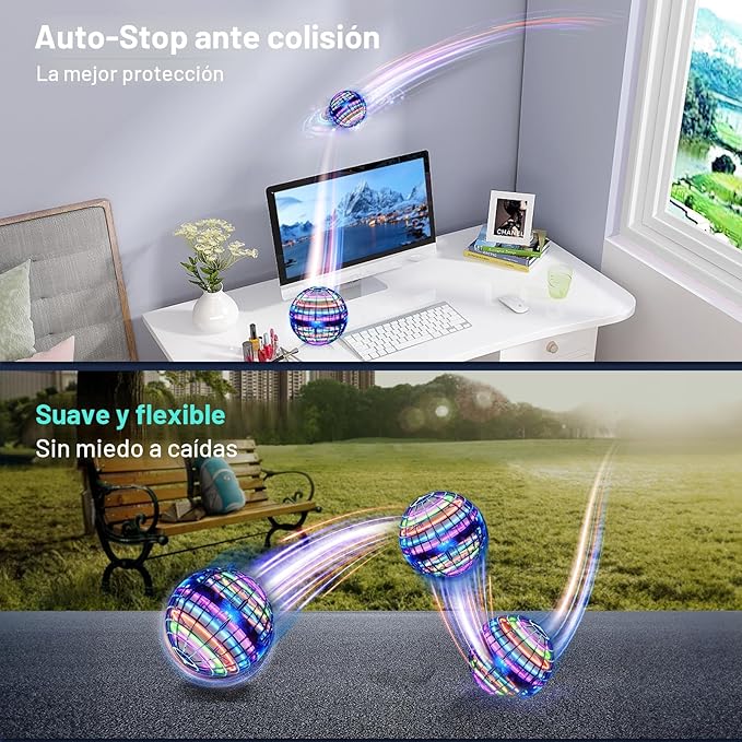 Mini Dron Bola Giratoria Mágica Azul
