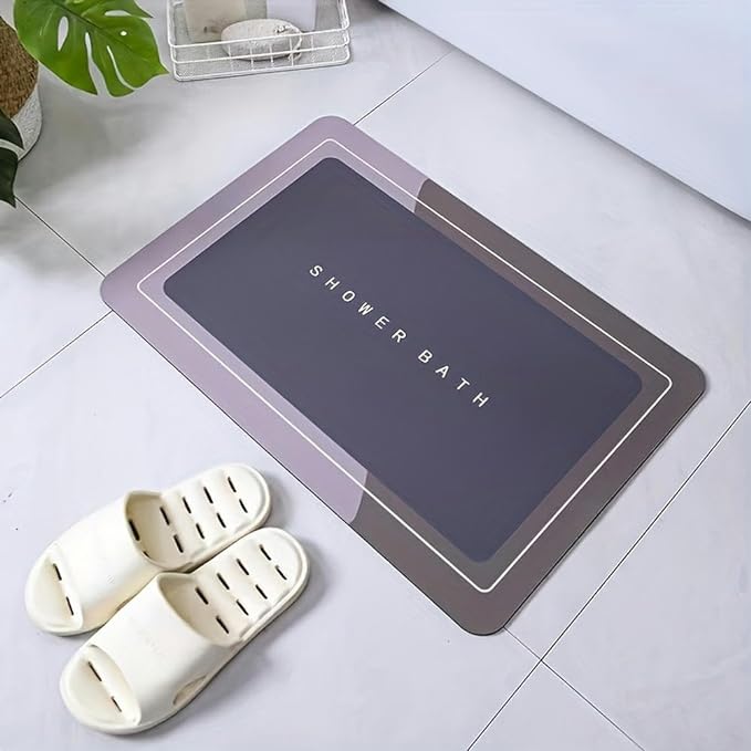 Alfombra Antideslizante y Absorbente de Secado Rápido Gris