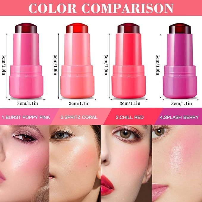 Colorete en Gel – Pack de 4