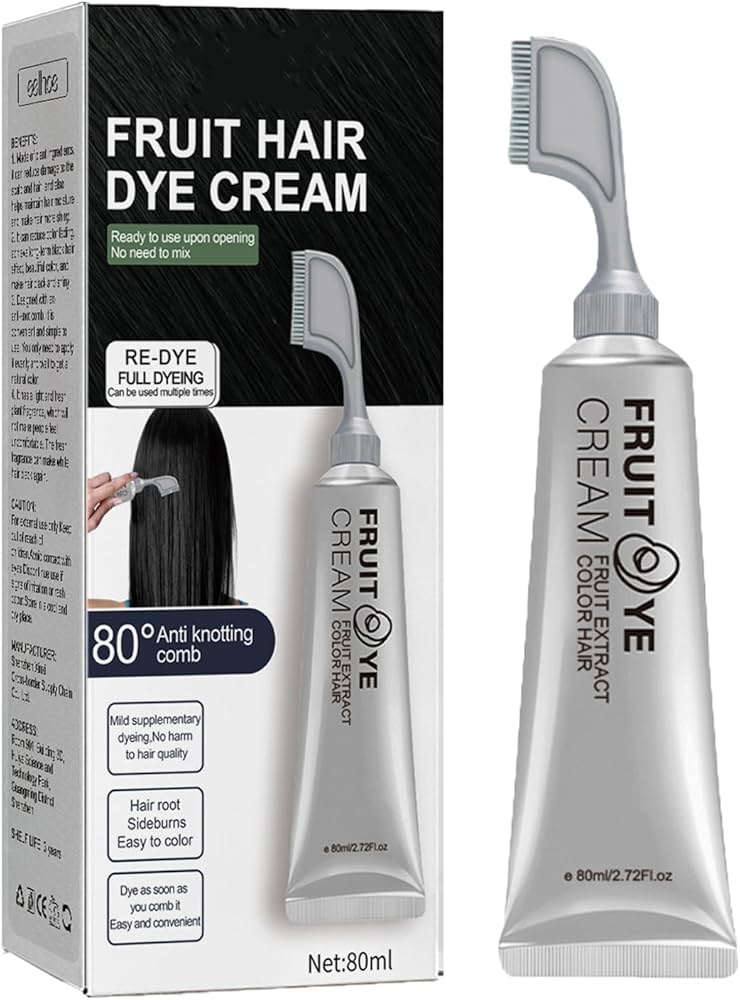 Crema para el cabello con peine para cubrir canas