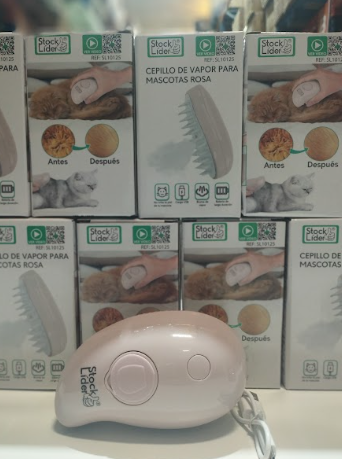 Cepillo vapor para mascota (rosa)