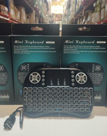 Mini teclado inalámbrico con ratón Touchpad retroiluminación LED