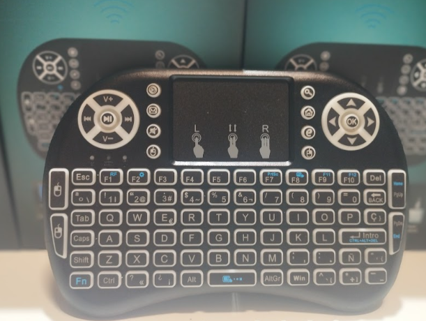 Mini teclado inalámbrico con ratón Touchpad retroiluminación LED