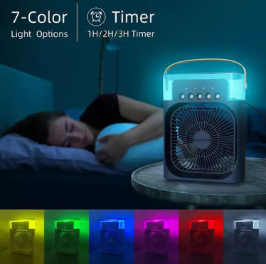Ventilador humidificador de nebulización blanco